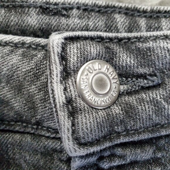 Old Navy Jeans Womens 8 Gray High-Rise Vintage Slim Frayed Hem Denim - Picture 6 of 11